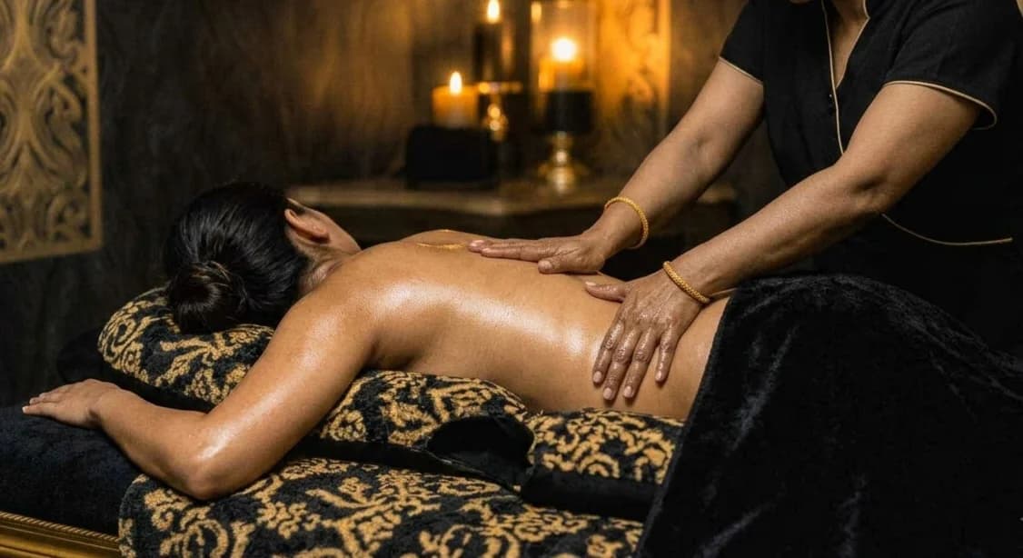 Massage du corps aux huiles chaudes
