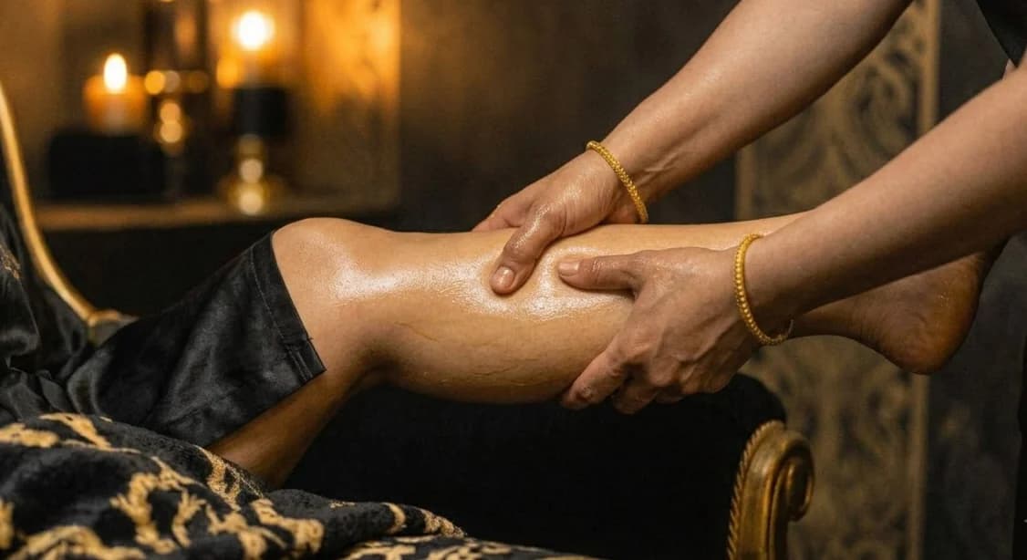 Massage des pieds et des jambes