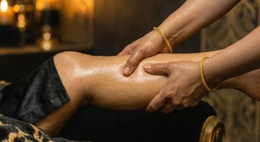 Massage des pieds et des jambes